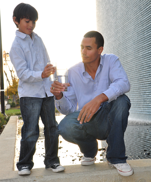 Sean Gordon - President of Air to Water and his son Lil G